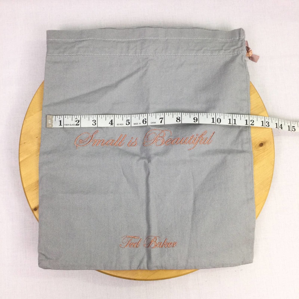 Ted Baker All Sorted Floral Solid Gray Embroidered Zippered Laundry Bag Set - Picture 13 of 14